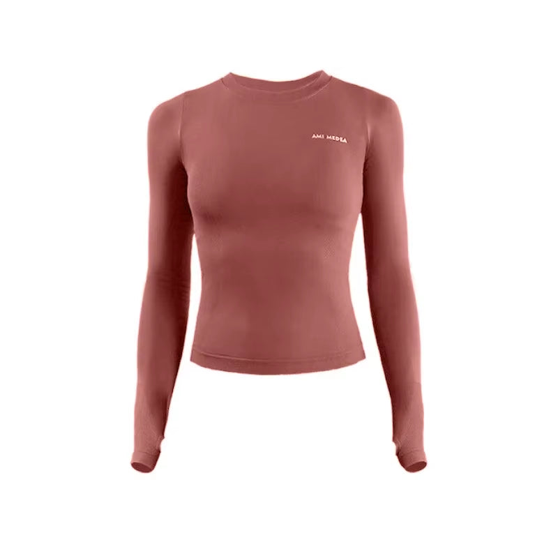 Women'S Long Sleeve Top Yoga Shirts Running T-Shirt Workout Fitness Gym Sports Top Training Crop Top Solidcolor Лонгслив Женский